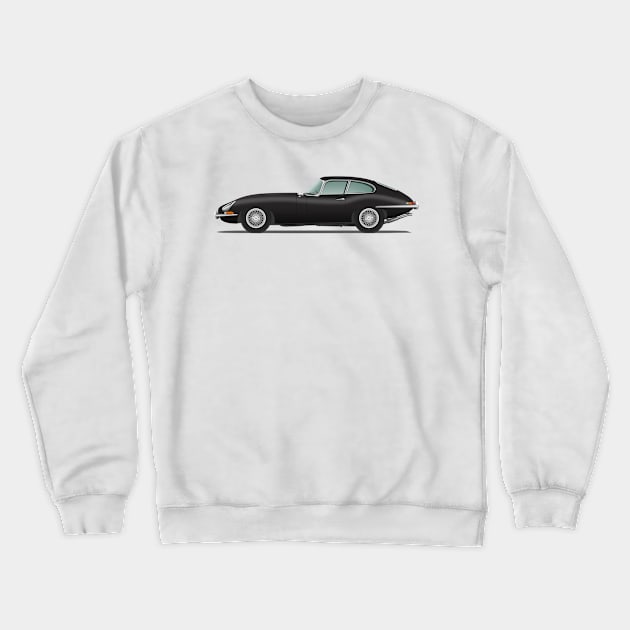 Jaguar E Type Fixed Head Coupe Black Crewneck Sweatshirt by SteveHClark